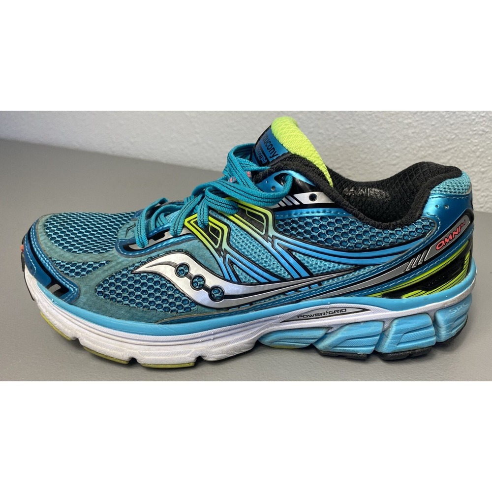 Saucony Omni 14 S10270-2 Women US 7.5 Running Shoes Blue White Athletic Sneakers - Picture 11 of 13